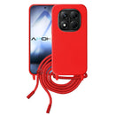 Capa Xiaomi Redmi Note 14 Pro Plus Silicone Cordão - Vermelho