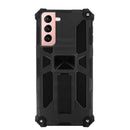 Capa de antigolpe em alumínio com suporte a íman e anel para Galaxy S21 FE 5G