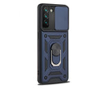 Capa Military com proteção de câmera deslizante e anel 360º para Galaxy S22