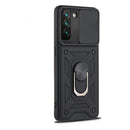 Capa Military com proteção de câmera deslizante e anel 360º para Galaxy S22