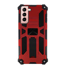 Capa de antigolpe em alumínio com suporte a iman e anel para Galaxy S21 5G