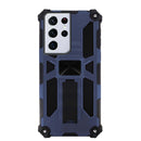 Capa de antigolpe em alumínio com suporte a iman e anel para Galaxy S21 Ultra 5G