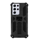 Capa de antigolpe em alumínio com suporte a iman e anel para Galaxy S21 Ultra 5G