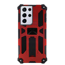 Capa de antigolpe em alumínio com suporte a iman e anel para Galaxy S21 Ultra 5G