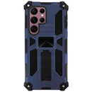 Capa de antigolpe em alumínio com suporte a íman e anel para Galaxy S22 Ultra