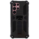 Capa de antigolpe em alumínio com suporte a íman e anel para Galaxy S22 Ultra