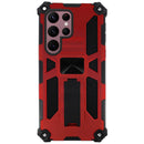 Capa de antigolpe em alumínio com suporte a íman e anel para Galaxy S22 Ultra