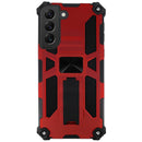 Capa de antigolpe em alumínio com suporte a íman e anel para Galaxy S22 Plus