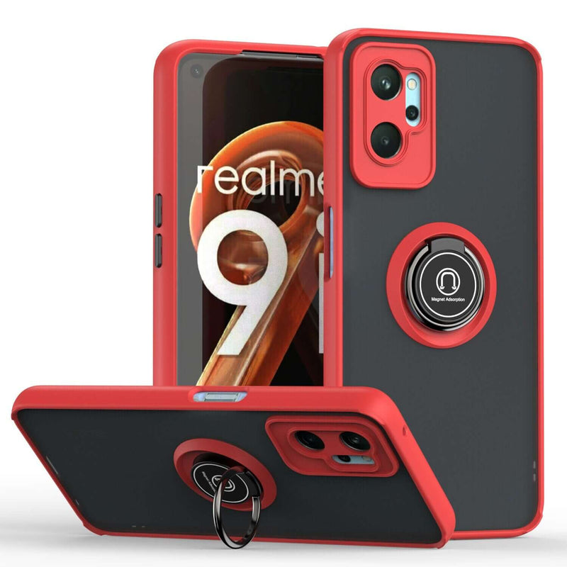 Capa de gel com suporte íman (Smoked) para Realme 9i