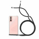 Capa de gel transparente antichoque com cordão para Galaxy S22