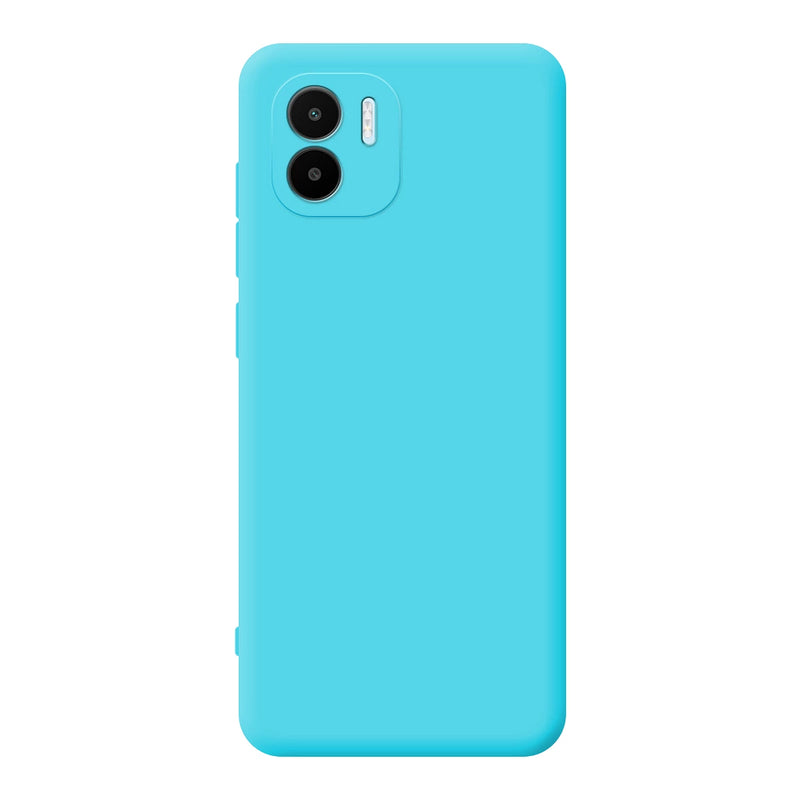 Capa de silicone com proteção de camera para xiaomi redmi a1 azul turquesa