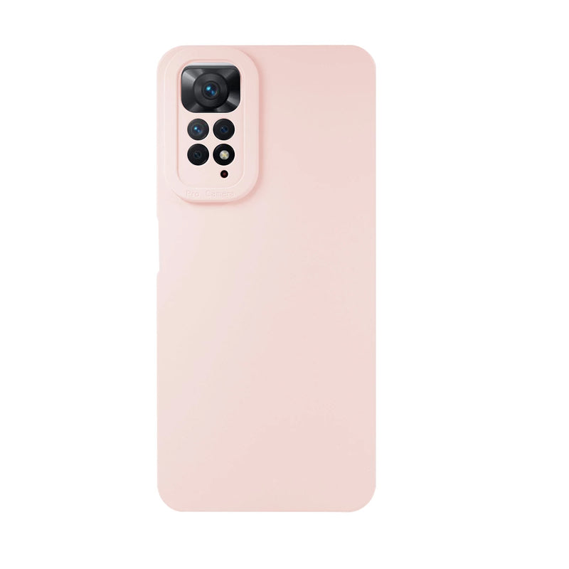 Capa de silicone com proteção de camera para xiaomi redmi note 11 11s rosa