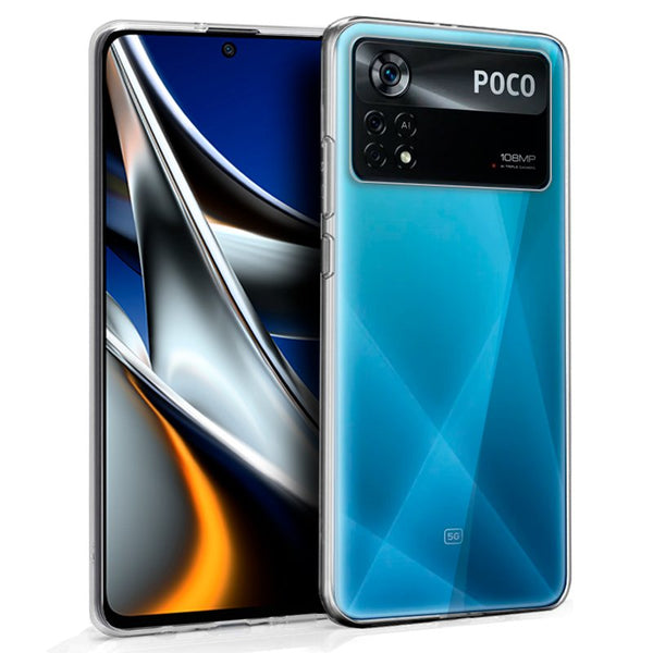 Capa de silicone transparente ultrafina para poco x4 pro 5g