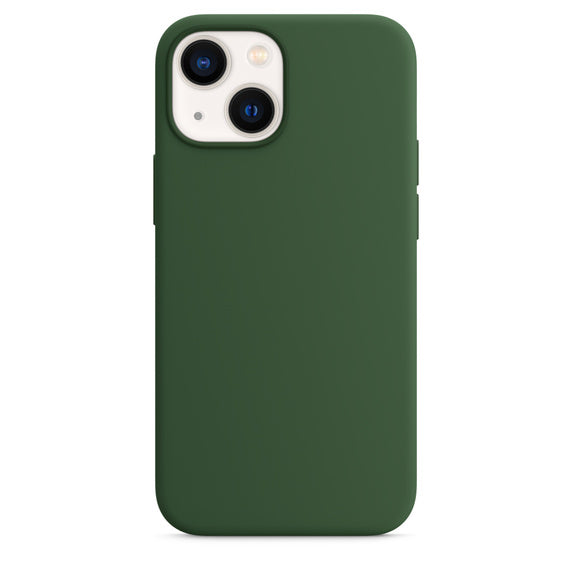 Capa em pele para iphone 13 mini verde