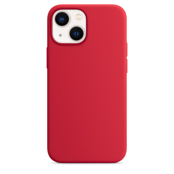 Capa em pele para iphone 13 mini vermelho