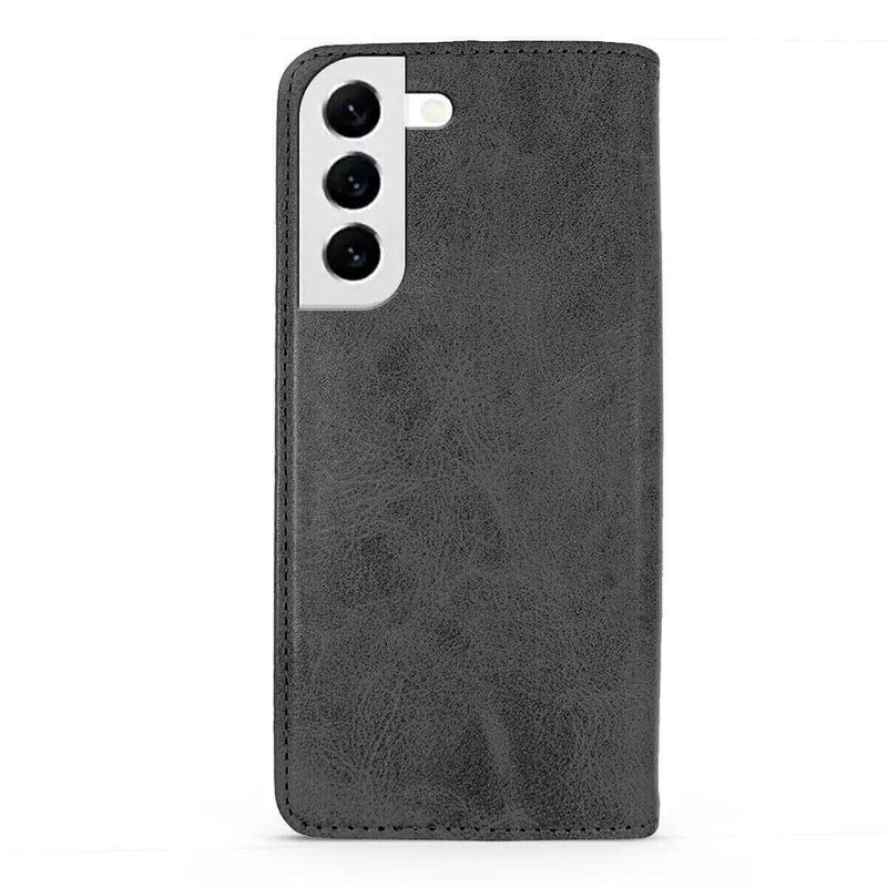 Capa flip de livro para samsung galaxy s22 preto