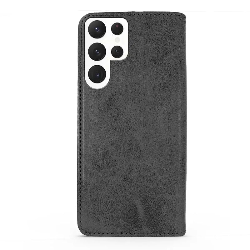 Capa flip de livro para samsung galaxy s22 ultra preto