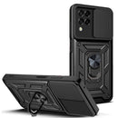 Capa Military com proteção de câmera deslizante e anel 360º para Galaxy A12