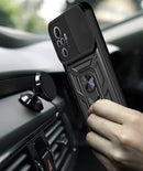 Capa Military com proteção de câmera deslizante e anel 360º para Redmi Note 10/10S