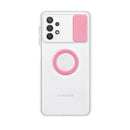 Capa de gel com tampa da câmera deslizante e anel para Galaxy A32 5G