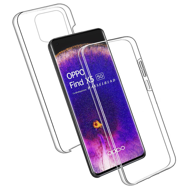 Capa transparente 360 dupla para oppo find x5