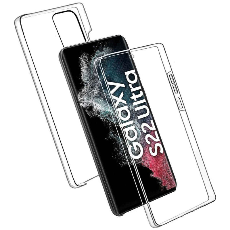 Capa transparente 360 dupla para samsung galaxy s22 ultra