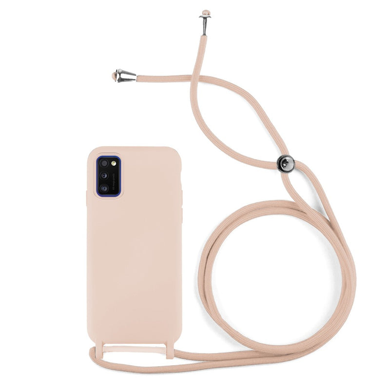 Capa de silicone com cordão para Galaxy A41