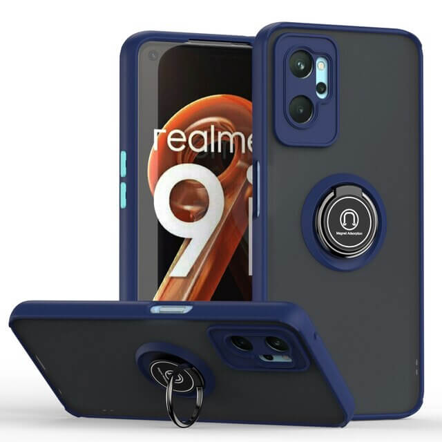 Capa de gel com suporte íman (Smoked) para Realme 9i