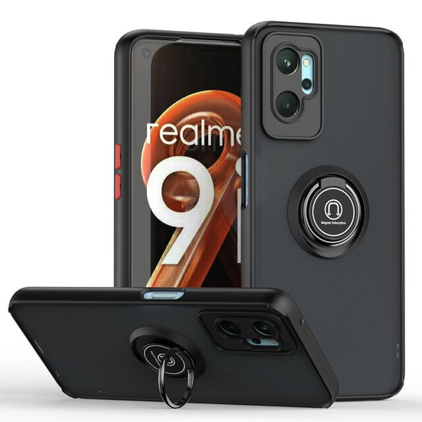 Capa de gel com suporte íman (Smoked) para Realme 9i