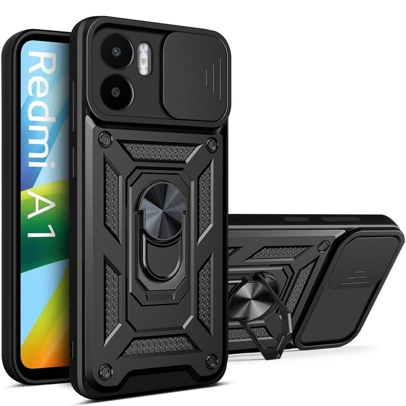 Capa military com proteção de camera deslizante para xiaomi redmi a1