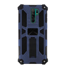 Capa de antigolpe em alumínio com suporte a iman e anel para Redmi 9