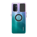 Capa de gel com tampa da câmera deslizante e anel para Oppo A54 5G/A74 5G