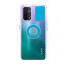Capa de gel com tampa da câmera deslizante e anel para Oppo A54 5G/A74 5G