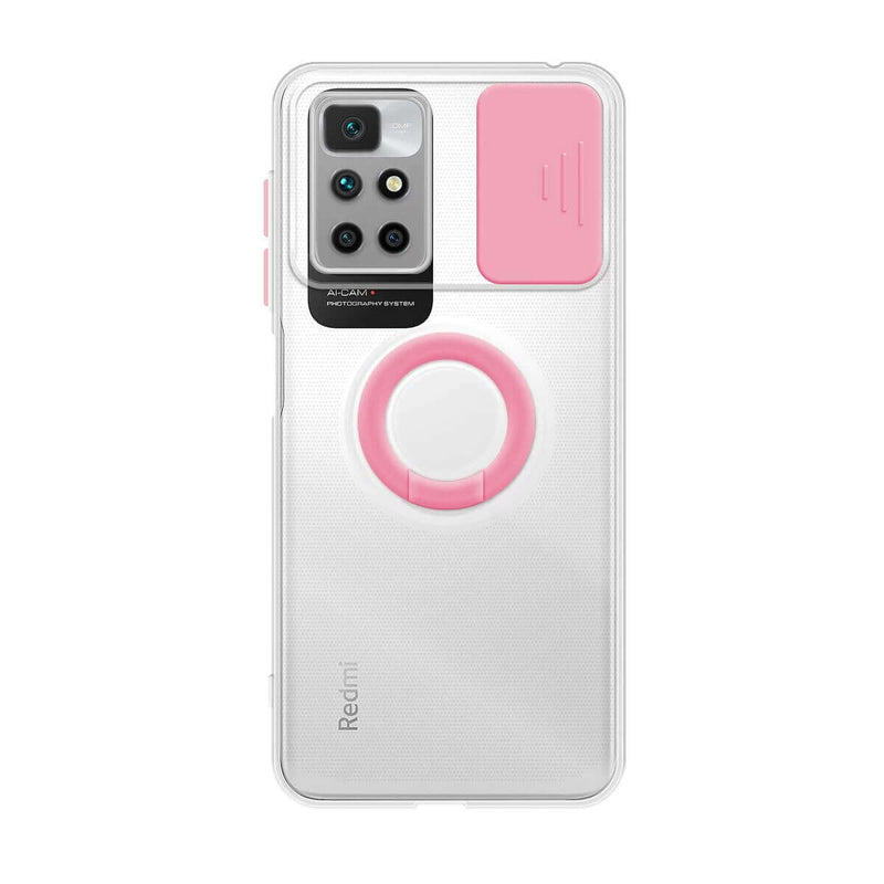Capa de gel com tampa da câmera deslizante e anel para Redmi 10/ Redmi 10 (2022)