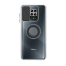 Capa de gel com tampa da câmera deslizante e anel para Redmi Note 9S/ Note 9 Pro