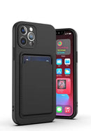 Capa de silicone com suporte para cartões para iphone 12 Pro Max