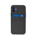 Capa de silicone com suporte para cartões para iPhone 12 Mini