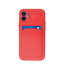 Capa de silicone com suporte para cartões para iPhone 12 Mini