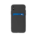 Capa de silicone com suporte de cartões para iPhone X/XS
