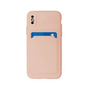 Capa de silicone com suporte de cartões para iPhone X/XS