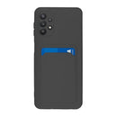 Capa de silicone com suporte para cartões para Galaxy A72/ A72 5G