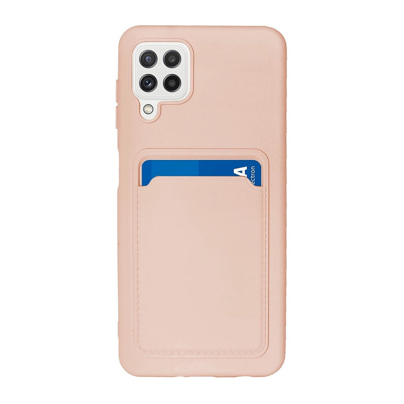 Capa de silicone com suporte para cartões para Galaxy A22 4G