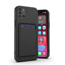 Capa de silicone com suporte para cartões para Galaxy S21 Ultra 5G