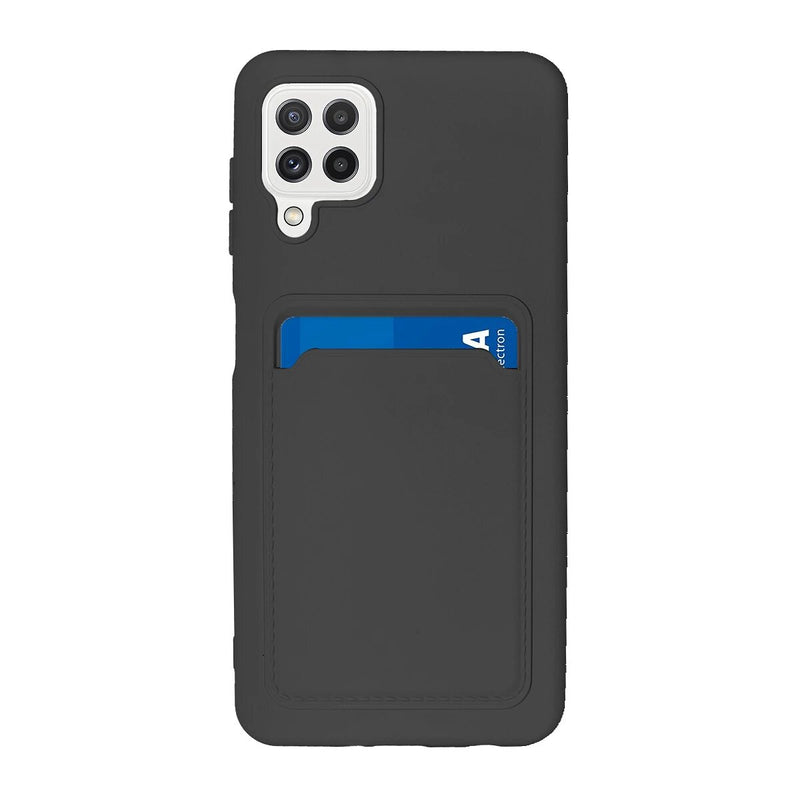 Capa de silicone com suporte para cartões para Galaxy A22 4G