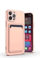 Capa de silicone com suporte para cartões para Galaxy S21 Ultra 5G