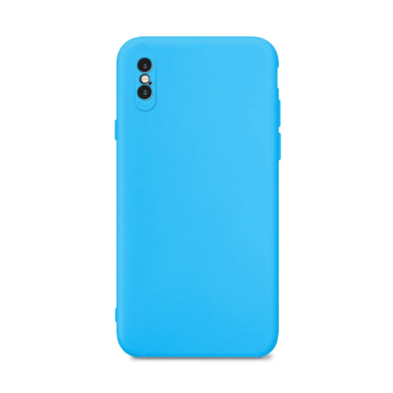 Capa de silicone com proteção de câmera para iPhone X/XS