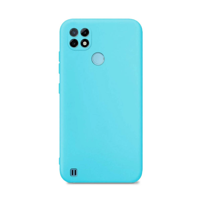 Capa de silicone com proteção de câmera para Realme C21