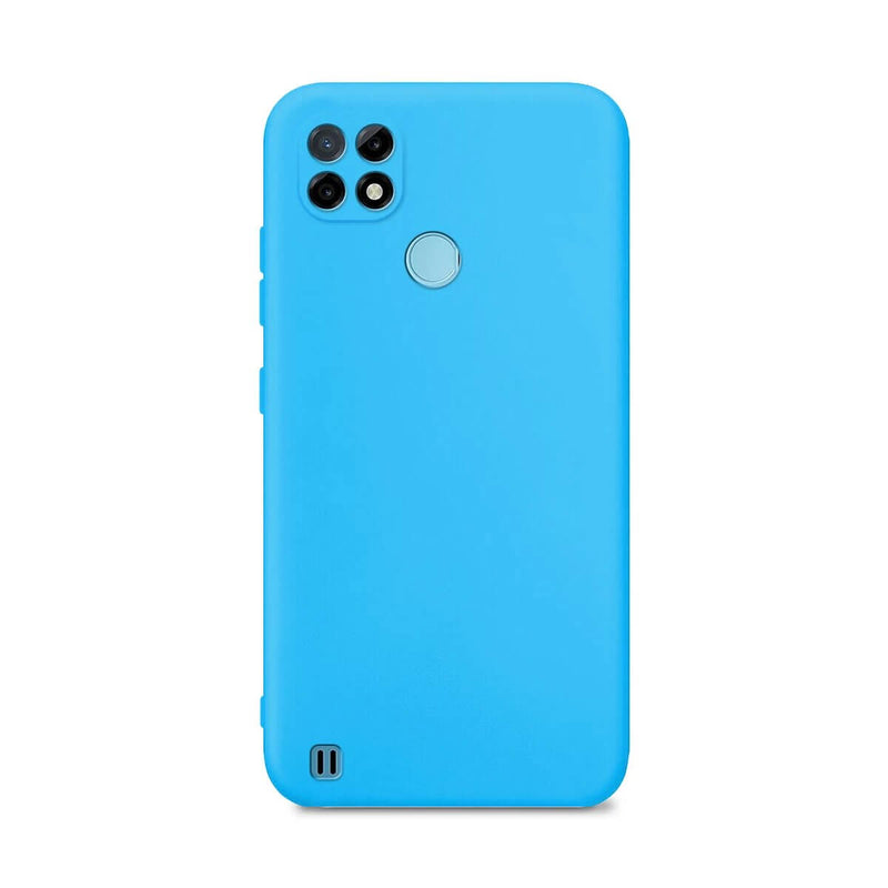 Capa de silicone com proteção de câmera para Realme C21