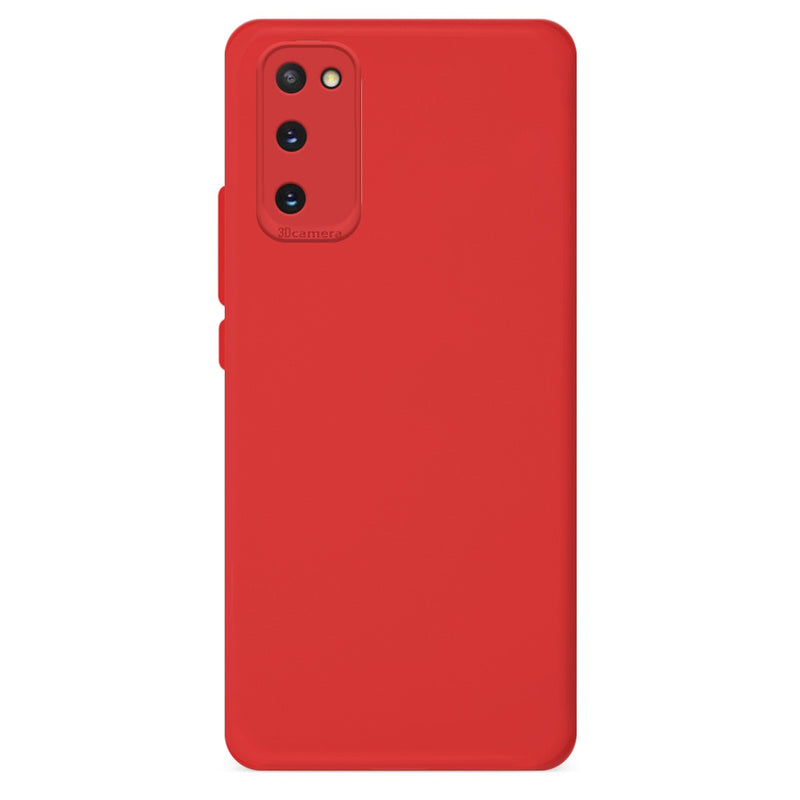 Capa de silicone com proteção de câmera para Galaxy S20 FE