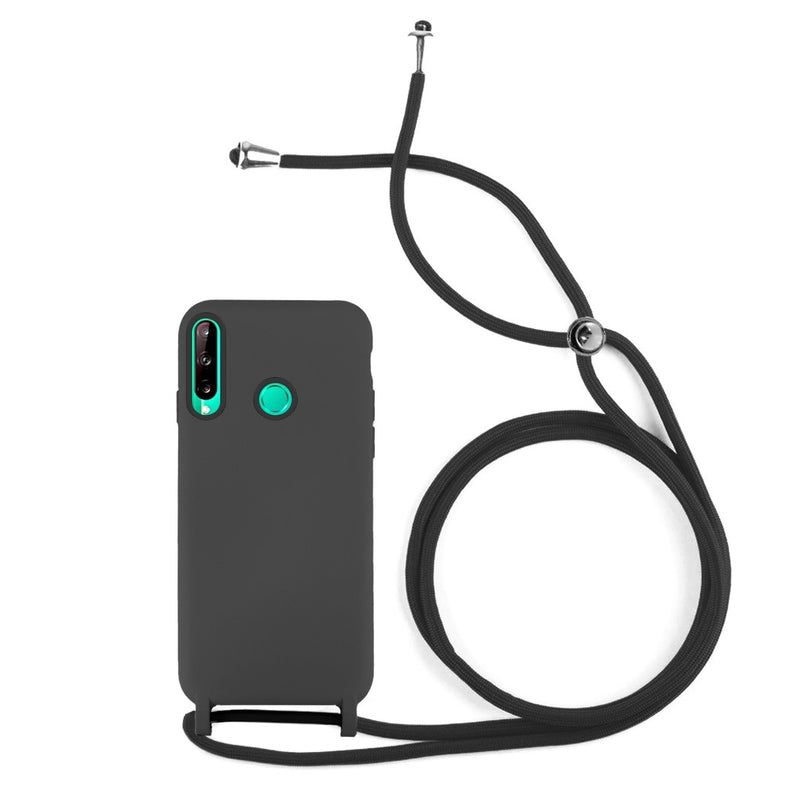 Capa de silicone com cordão para Huawei P40 lite E